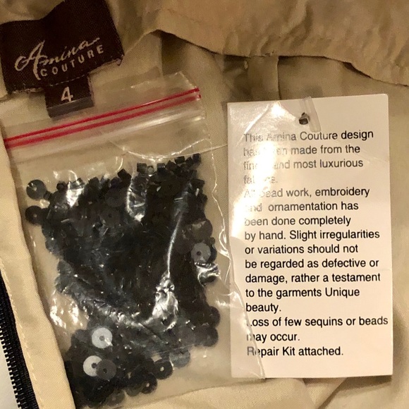 Exquisite handmade black sequin skirt - Picture 4 of 5